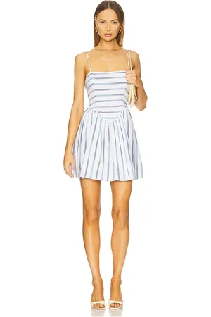 Saylor MINIKLEID FARA in White,Blue. Size M, S, XS.