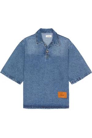 FLÂNEUR Denim Polo in . Size M, S.