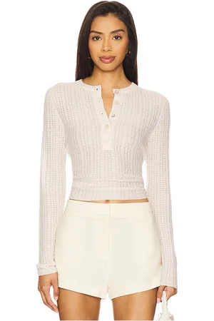 Vince Waffle Knit Henley Top in .