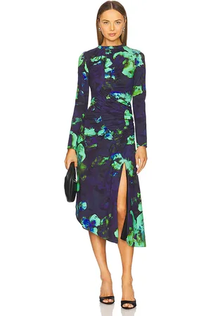 AMUR Milani Printed Midi Dress in . Size 10, 6.
