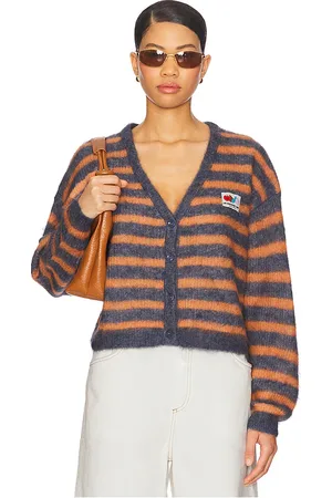 American Vintage CARDIGAN NENY BAY in Slate,Orange. Size XS/S.