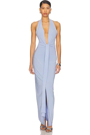 Norma Kamali X REVOLVE Tie Front Halter Gown in . Size M, S, XL.