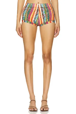 SIEDRES SHORTS AFRA in Green,Orange. Size S.