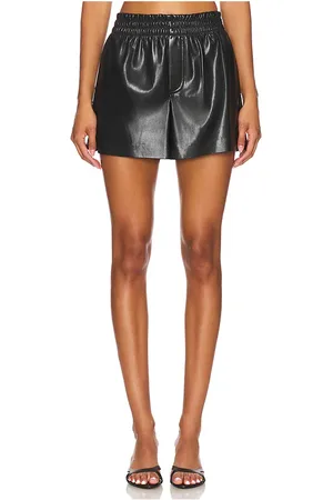 ALICE+OLIVIA BOXERSHORTS RICHIE VEGAN LEATHER in . Size M.