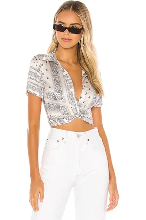 superdown BLUSE MIT DRAPIERUNG VORN JENELA in . Size S, XS, XXS.