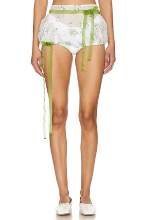 yuhan wang PLUDERSHORTS AUS CHIFFON-GEWEBE MIT JACQUARDMUSTER in . Size XL.