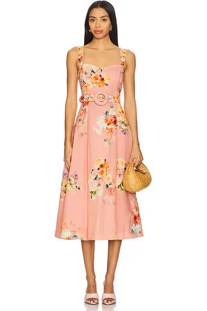HEMANT AND NANDITA Midi Dress With Buckle Belt in . Size M, S, XS.