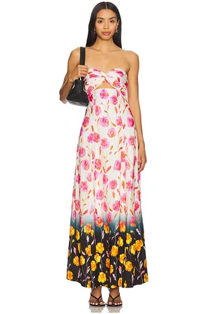 Essentiel Antwerp MIDI-KLEID HEORGIA in Ivory,Pink. Size 34, 36, 38, 40.