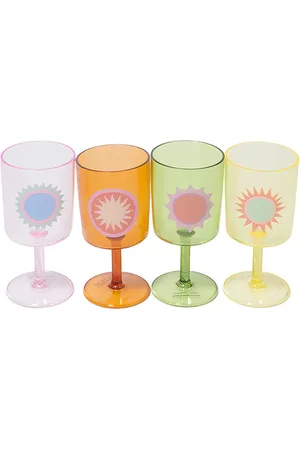 Sunnylife WEINGLÄSER (4ER-SET) POOLSIDE WINE GLASS RIO SUN SET OF 4 in .