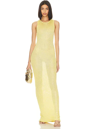 Asta Resort Natalia Dress - Chartreuse Sequin in . Size M, XL, XS.