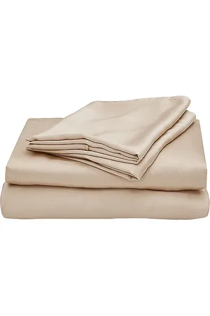 Ettitude Twin XL Sateen Solid Sheet Set in .