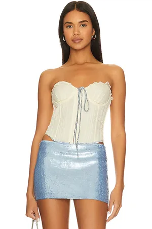 DANIELLE GUIZIO Pintuck Corset in . Size S, XL, XS.