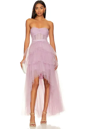 BCBG Max Azria ABENDKLEID MIT VOLANTS UND ASYMMETRISCHEM SAUM in . Size 6.