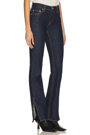 GRLFRND Hailey Low Rise Slim Boot With Slit Hem in . Size 30, 31, 32.