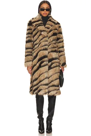 Unreal Fur Bengal Kiss Coat in . Size S, XL, XS.