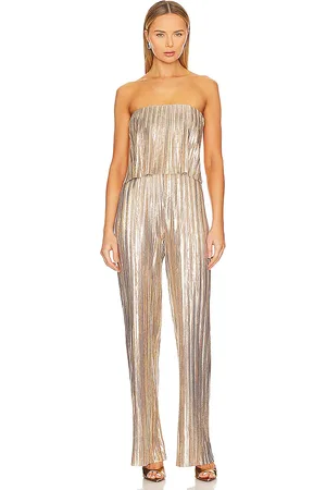 Amanda Uprichard PLISSIERTER JUMPSUIT COLLINA in . Size XL.
