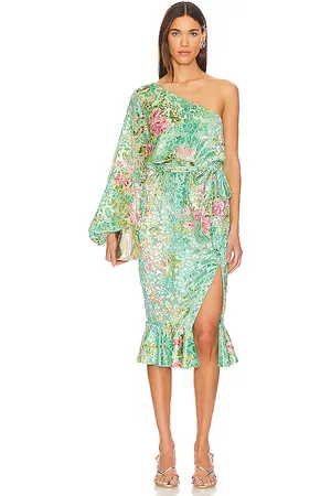 HEMANT AND NANDITA MIDI-KLEID VEENA in . Size M, S.