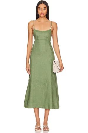 FAITHFULL THE BRAND MIDI-KLEID REGINA in . Size XL.