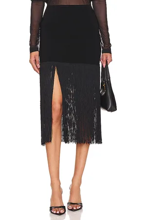 Norma Kamali 18 Fringe Mini Skirt in . Size XS, XXS.
