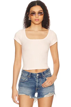 Free People BABY TEE AUS POINTELLE-STRICK INTIMATELY FP END GAME in . Size XS.
