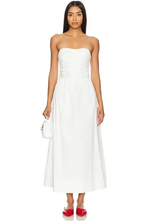 FAITHFULL THE BRAND MIDI-KLEID DOMINQUEZ in . Size XL.