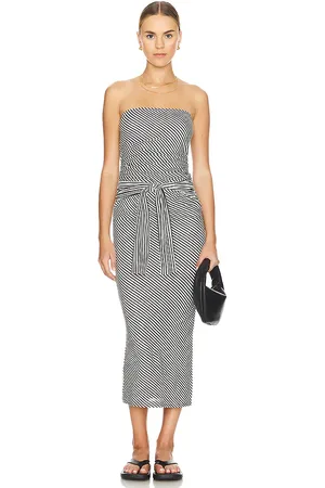 Amanda Uprichard Inaya Dress in Black,White. Size S, XL, XS.