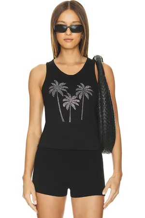 LAUREN MOSHI ÄRMELLOSES OBERTEIL, ENGER SCHNITT LUCIANA CRYSTAL PALM TREES in . Size S, XS.