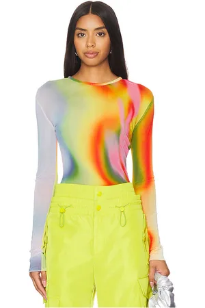 MONSE MESH-OBERTEIL RAINBOW HEATWAVE in . Size L.