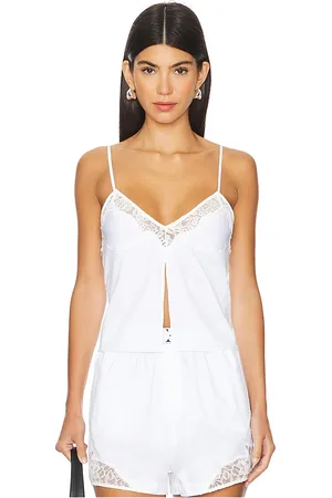 FLEUR DU MAL TRÄGERTOP LACE INSERT POPLIN in . Size XS.