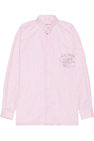 Fiorucci Angel Embroidered Striped Shirt in . Size 50, 52.