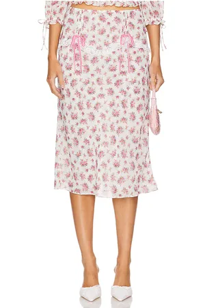 For Love & Lemons Etienne Midi Skirt in . Size S, XS.