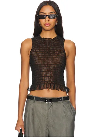 APRÈS Ruched Silk Tank in . Size M.