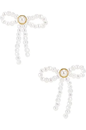 Lele Sadoughi OHRSTECKER PEARL BOW in .