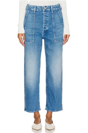 Mother GERADES BEIN PATCH POCKET PRIVATE FLOOD in . Size 25, 26, 27, 28, 29, 32, 34.