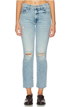 Mother HOSE MIT AUSGESTELLTEM BEIN INSIDER FLOOD FRAY in . Size 26, 30.
