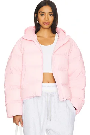 Alexander Wang Jacquard Channel Cropped Hooded Puffer in . Size XS.