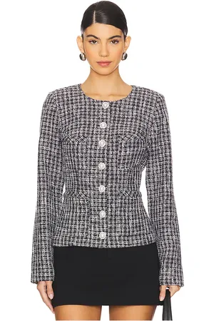 MAJORELLE Evelyn Jacket in Black,White. Size M, S, XS.