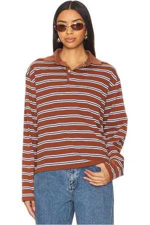 ALL THE WAYS Sophia Oversized Henley Top in . Size S.