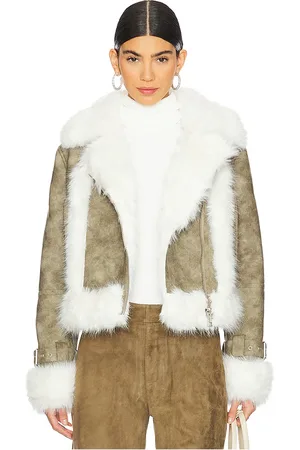 Apparis Jay Distressed Bonded Coat in . Size S, XS, XXL.