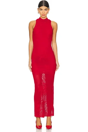 FLEUR DU MAL ÄRMELLOSES KLEID AUS POINTELLESTRICK MIT SPITZENMUSTER in . Size M, XS.