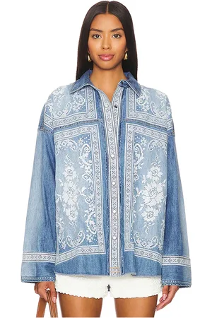 Free People JEANSHEMD LACE EMBROIDERED in . Size XS.