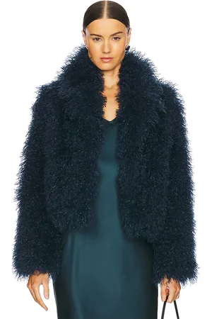SABLYN LOCKERER MANTEL AUS WEBPELZ SHAE in . Size M, S.