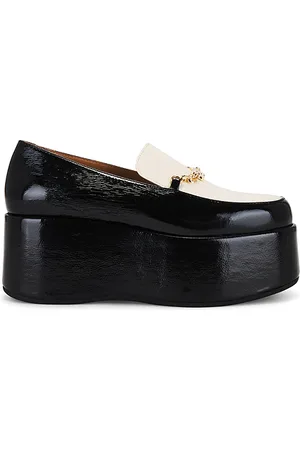Ganni Platform Loafer Naplack in Black,White. Size 41.