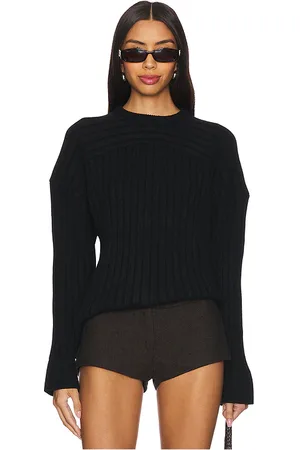 DANIELLE GUIZIO Cleon Rib Knit Pullover in . Size M, S, XL, XS, XXS.