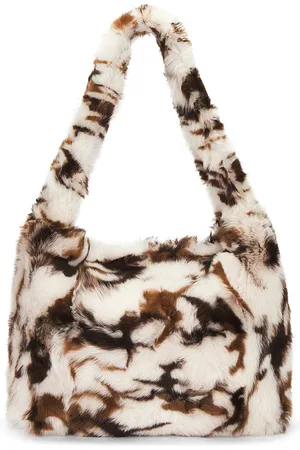 DUCIE TASCHE AUS FELL PIX in Cream,Brown.