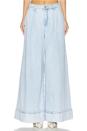 WeWoreWhat JEANS PLEATED WIDE LEG in . Size 24, 25, 26, 27, 28, 29, 30, 31.