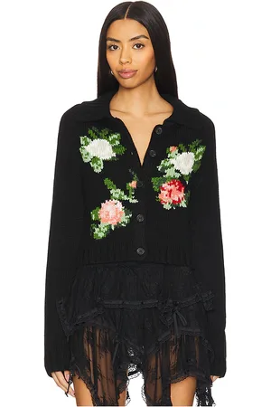 yuhan wang CARDIGAN ROSE INTARSIA in . Size S, XL.