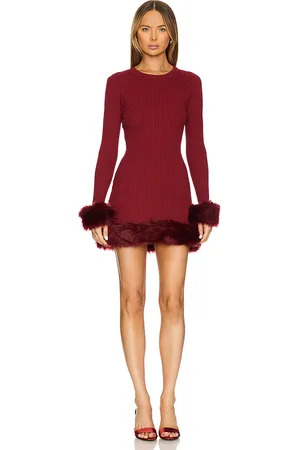 Show Me Your Mumu Fran Dress With Faux Fur Trim in . Size S, XS.
