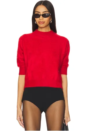 AUTUMN CASHMERE Brushed Elbow Sleeve Boxy Crew in . Size M, XS.