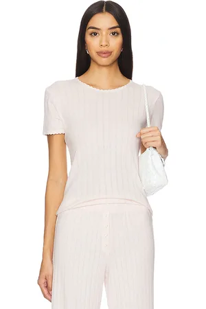 Leset Pointelle Slim Fit Tee in .